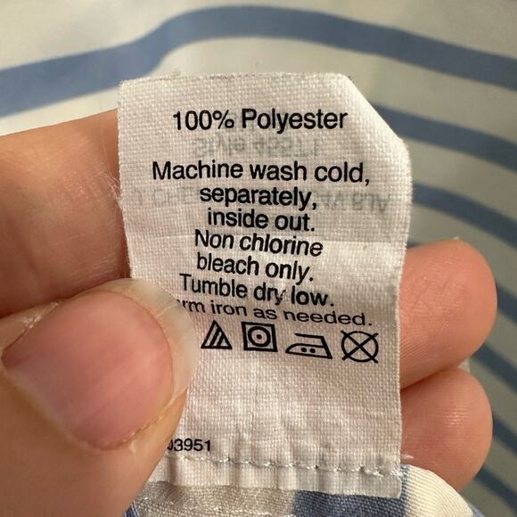 J. Crew Blue & White Striped Sleeveless Blouse 0 XS Coastal - Picture 7 of 8